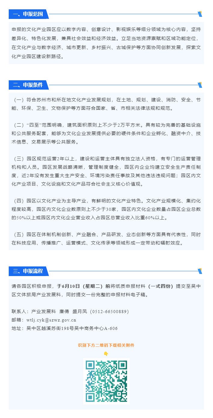 2025年苏州市文化产业园区创新发展典型案例申报开始啦！
