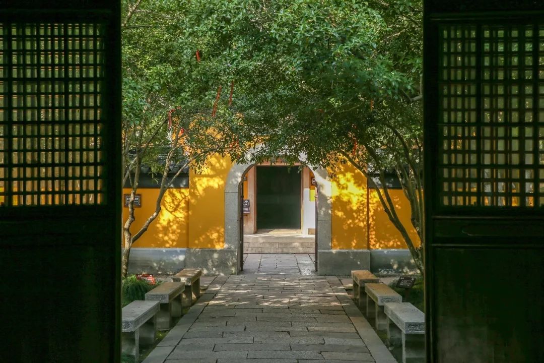 古刹藏翠影